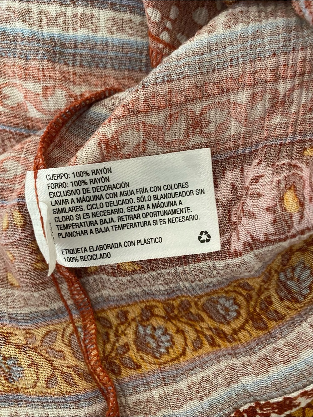 Knox Rose Orange Floral Border-Print Boho Dress - Picture 6 of 6